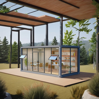 Contenedor de Oficina Pequeño de 20 y 40 Pies al por Mayor, Diseño de Paquete Plano Fácil de Construir, Materiales de Panel Sándwich de Acero para Uso en Exteriores