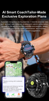 Reloj Inteligente Deportivo con GPS, Pantalla AMOLED, Brújula, Monitor de Ritmo Cardíaco, Resistente al Agua, Música Local, SOS, para Atletismo