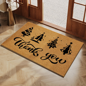Paillasson de dessin animé Cangming en imitation fibre de coco 40x60cm, tapis d'entrée avec motif alphabet gnomes mignons, lavable à l'eau - Product Image 4