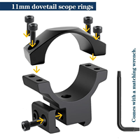 Anneau de visée Bowei 30 mm en aluminium pour queues de cygne de 11 mm, étanche, antichoc, installation sécurisée, taille moyenne