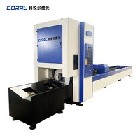 Máquina de Corte Láser de Fibra CNC CORAL CRL-6012QG-A de 3000W, Cortadora Automática de Tubos Metálicos, Directo de Fábrica