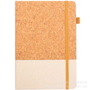 สมุดโน้ตเย็บด้ายทำจากไม้ก๊อกรักษ์โลก พิมพ์โลโก้ได้ พร้อมชุดของขวัญสำหรับธุรกิจและสำนักงาน กระดาษ 100 กรัม พิมพ์ดิจิทัล - Product Image 5