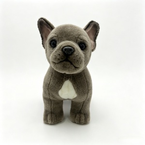 Peluche réaliste de bouledogue français sur mesure, haute qualité, gris, jouet en peluche pour chiot, vente en gros, cadeau - Product Image 2