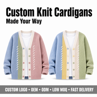Herren Asymmetrischer Colorblock Grobstrick-Cardigan, Winter Oversized Pullover mit Fallschulter, OEM/ODM Individuelles Logo, Großhandel mit Niedriger Mindestbestellmenge
