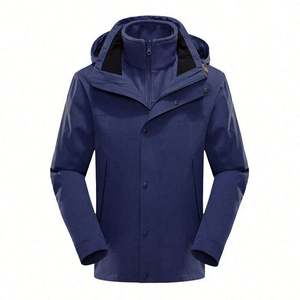 Veste coupe-vent imperméable 3-en-1 personnalisée avec capuche, poignets ajustables et fermeture éclair – Collection 2025 – Vente en gros - Product Image 3