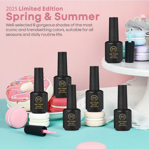 Kit de vernis à ongles en gel | 6 couleurs <span class=keywords><strong>pastel</strong></span> de macarons rêveurs: violet, rose, bleu, jaune, vert - Product Image 5