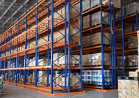 VNA sehr enge aisle pallet selektive regalhäuser sehr enge lane metal racking hohe dichte lagerung mit 3-wege-gabelstapler