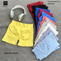 Nouveaux shorts de sport sans couture taille haute pour femme, avec décolleté en V profond et effet galbant fessier, élastiques, pour le cyclisme, la gym et le yoga