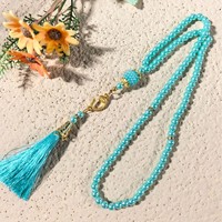 99 perles de 6 mm, imitation perle, tasbih, vente en gros, perles de prière musulmanes, chapelet islamique avec pompon