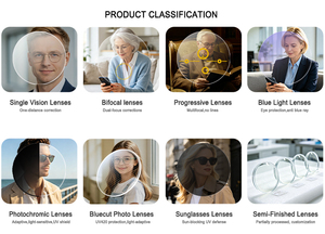 Lentes <span class=keywords><strong>Bifocales</strong></span> ZHENG HE con Recubrimiento HMC 1.50, Parte Superior Plana 70/28, Transparentes, Grosor Personalizado, Resina, Par de Lentes Acabadas - Product Image 6