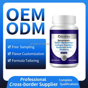 Cápsulas de Suplemento Antienvejecimiento con Resveratrol OEM, NAD+, Berberina, Ácido Hialurónico, Extracto de Arándano, Biotina y Péptidos de Colágeno - Product Image 5