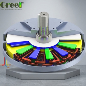 Generador de Imán de Disco de Accionamiento Directo de Alta Eficiencia de 100 W y 150 RPM para Energía Eólica Doméstica - Product Image 1