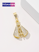 Bijoux religieux, design tendance, pendentif en or 18 carats de haute qualité, zircon, artisanat, destin torsadé, luxe, port quotidien, croix