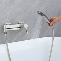 Robinet de baignoire en acier inoxydable 304, mitigeur chaud/froid, ensemble de douche mural pour salle de bain