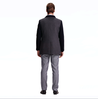 Caban en laine manteau de veste en laine militaire d'hiver pour hommes caban noir