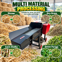 Machine à granulés d'aliments électriques 2000W avec moteur en cuivre et alimentation par rouleaux pour paille, herbe sèche, tiges de maïs et fourrage