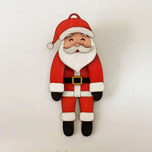 Adornos navideños de madera transfronterizos, decoraciones para árboles de Navidad, divertidos colgantes oscilantes - Product Image 3