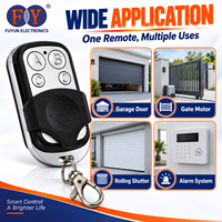 Boîtier noir en métal EV1527 433mhz RF Contrôleur de porte de garage intelligent universel sans fil à apprentissage Contrôleur de moteur de porte de garage Télécommande