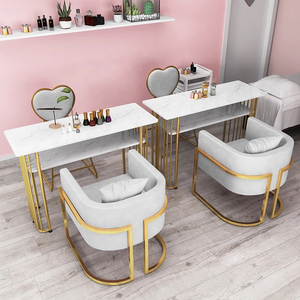 Nail Table Manicure Table Nail <strong>Desk</strong> With <strong>pink</strong> <strong>Chair</strong> - Product Image 5