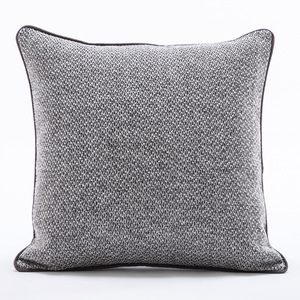 Funda de almohada nórdica de <span class=keywords><strong>lino</strong></span> <span class=keywords><strong>lavado</strong></span>, funda de cojín con borde de presión, para decoración del hogar - Product Image 2