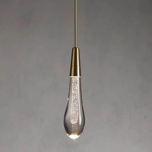 American Retro Simple Single Head Raindrop Crystal Chandelier Creative Restaurant bar Bedroom Bedside Raindrop Pendant Lamp - Product Image 1