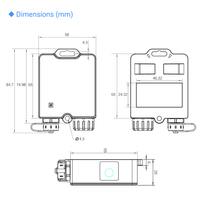Capteur de température/humidité Milesight TS201 LoRaWAN IP67 -40~125 ° Enregistreur de chaîne du froid sans fil EN12830, 1 canal, 1 fil, C 0-100 % HR