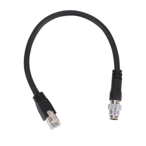 Câble Ethernet industriel KAICAP M12 mâle vers RJ45 mâle, noir - Product Image 1
