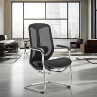 Chaise de bureau de direction en vente chaude, dossier moyen, maille ergonomique, hauteur réglable, chaise de travail pour l'étude, design moderne, tissu
