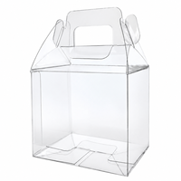 Boîtes à gâteaux carrées de luxe personnalisées, mini, jetables, transparentes, en plastique, avec poignée, gaufrage et vernissage