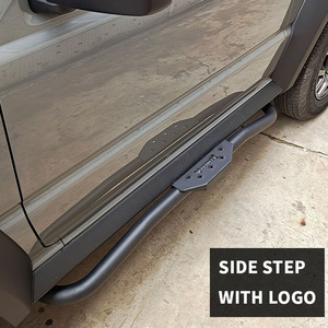 Marchepieds latéraux tout-terrain 4x4 Unity pour Suzuki Jimny JB74 2018+ en alliage d'aluminium, deux côtés noirs avec <span class=keywords><strong>LOGO</strong></span>, marchepieds automatiques - Product Image 2