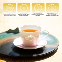 Tasse en céramique de Jingdezhen Linglong Porcelain, cadeau créatif et exquis, glaçure dégradée hautement esthétique, motif animal, compatible micro-ondes