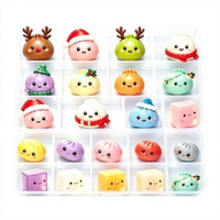Coffret Mystère de Jouets Anti-Stress en Forme de Dumpling, Calendrier de l'Avent Noël 2026, Jouets Squishy de Noël à Collectionner pour Adultes