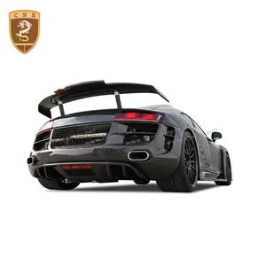 Cheapest Price PPI Style R8 Carbon Fiber Rear Trunk Spoiler Wing For Au Di