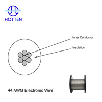 Hotten Cable UL 44AWG Cable electrónico Cable de conexión interna para aparatos electrónicos 0.155mm 44AWG Cable eléctrico