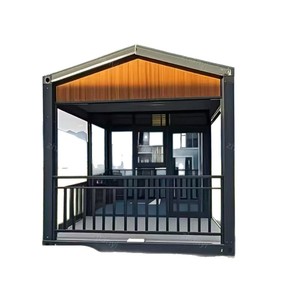 Casa Contenedor Modificada con Balcón, Techo a Dos Aguas, Diseño Moderno, Forma Rectangular, Grosor Estándar - Product Image 1