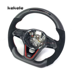 Volante LED de fibra de carbono para Volkswagen MK8 compatible con GTI MK5 MK6 MK7 Golf 2019 2020 2021 <span class=keywords><strong>2022</strong></span> 2023 2024 compatible con personalización - Product Image 4