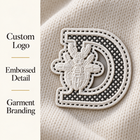 Écussons en cuir PU personnalisés avec logo pour jeans, vêtements, chapeaux, étiquettes 3D en relief à coudre, étiquettes de vêtements OEM