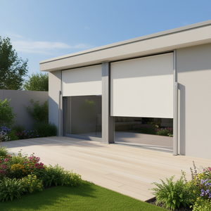 Toldo lateral retráctil color crema para puerta y ventana, 47.2 pulgadas x 236.2 pulgadas, diseño minimalista, fácil de instalar para puerta - Product Image 2