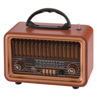 Récepteur radio FM AM SW IS-8069RBT, radio de style ancien, ensemble radio portable vintage rétro, radio FM rechargeable solaire de poche