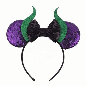 Halloween bandeau diable cornes oreilles de souris femmes et enfants fête Cosplay cheveux accessoires paillettes matériel taille unique convient à tous - Product Image 2
