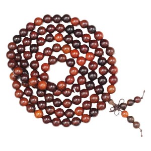 สร้อยข้อมือไม้โรสวูด 108 เม็ด ขนาด 10 มม. ลูกประคำไม้สำหรับสวดมนต์ ของขวัญสำหรับพิธีกรรมทางพุทธศาสนาสำหรับทุกเพศ - Product Image 5