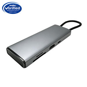 Adaptador Multipuerto <span class=keywords><strong>USB</strong></span>-<span class=keywords><strong>C</strong></span> Multifunción 8 en 1 de Aleación de Aluminio 4K para 4 Puertos <span class=keywords><strong>USB</strong></span> 3.0 TF/SD, Estación de Acoplamiento de 8 Puertos para Laptop, en Stock - Product Image 6