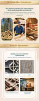 Armoire de rangement en bois haut de gamme de style oriental avec tiroir multifonction durable et décoratif en relief
