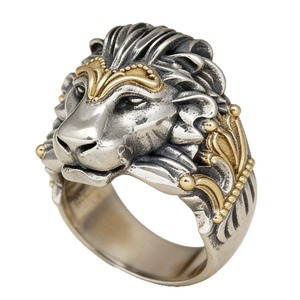 Bagues en <span class=keywords><strong>métal</strong></span> or et argent pour hommes, motif tête <span class=keywords><strong>de</strong></span> lion, style motard, punk <span class=keywords><strong>rock</strong></span>, unisexe, pour garçons, streetwear, hip hop, accessoire <span class=keywords><strong>de</strong></span> mode décontracté - Product Image 5