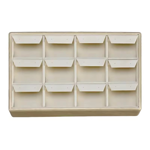 Bandeja de terciopelo al por mayor para exhibición de joyas, pequeña bandeja flocada para anillos, collares, pulseras y pendientes, organizador de joyas para cajón, soporte para plato de joyas - Product Image 3