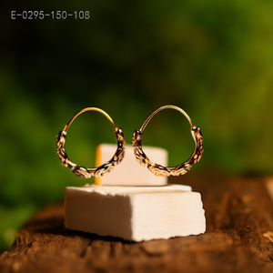 ต่างหูห่วงสแตนเลสสตีล 316L ยี่ห้อ SmileJoyas ชุบทอง PVD ทนทาน ทันสมัย ของขวัญสำหรับผู้หญิง เครื่องประดับแฟชั่นจากจีน - Product Image 3