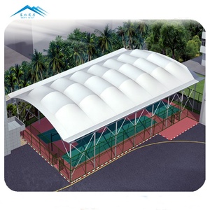 Cấu Trúc Thép Đúc Sẵn Cấu Trúc Kéo Căng PVDF Cấu Trúc Màng Vải Cho Mái Chèo Tòa Án Mái Nhà - Product Image 3