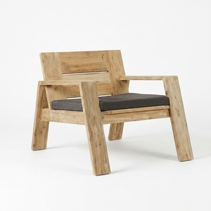 The Mykonos Lounge <b>Chair</b>, which combines modern design and comfort, is perfect for relaxing outdoors or indoors. - Product Image 1