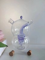 Vente en gros Jingyi Bouteille à sauce en verre transparente et violette, forme de raisin, 2 en 1, avec bouchon en liège, design classique