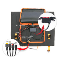 AK-100-2P 100W chargeur de panneau solaire pliant ETFE PET USB type-c 5V Putout pour MC4 18V téléphone batterie externe UAV Batteries charge